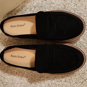 Pierre Dumas Black Suede Loafers